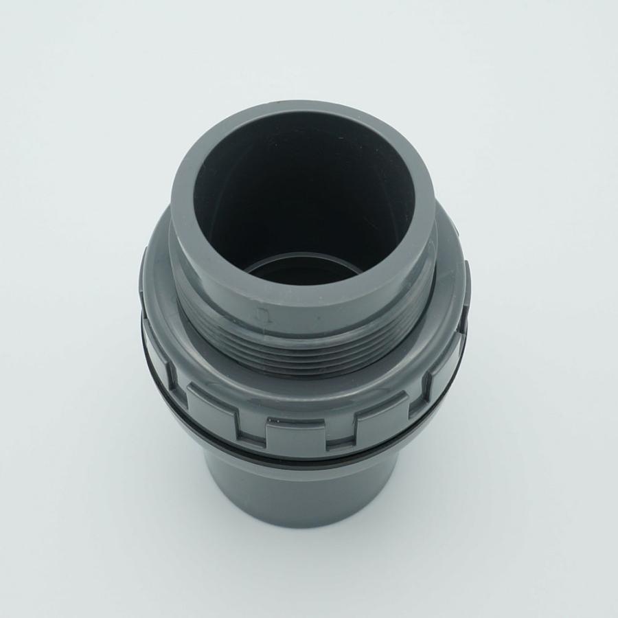 継手 穴開け配管 ネジ付ソケット パッキン付 勾配3° PVC 30A 関西化工