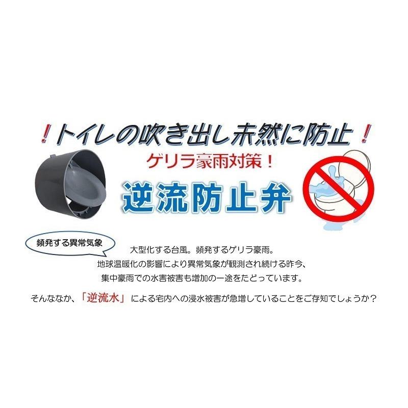 関西化工　ゲリラ豪雨　逆流　排管　逆流防止弁 200Ａ VU用 逆方向_7