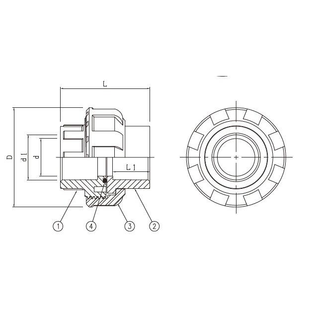 継手 塩ビ製 TSソケット式 自在ユニオン (30A) 関西化工 : 水処理部品