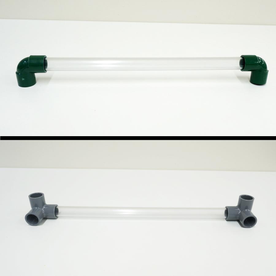 新品同様関西化工 透明 塩ビパイプ TV (TV25A 外径32mm×長さ100mm) PVC 10cm 材料、資材 光 アクリルパイプ 50mm丸×150mm AD021