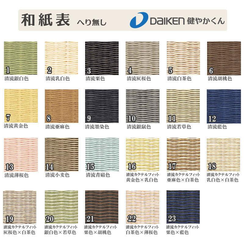 【8帖 縁(ヘリ)無し半畳新畳 入替工事パック（古畳処分込み）】畳床：建材畳床オールボードタイプ / 畳表：ダイケン健やか表（和紙表）　※対応エリア参照_3