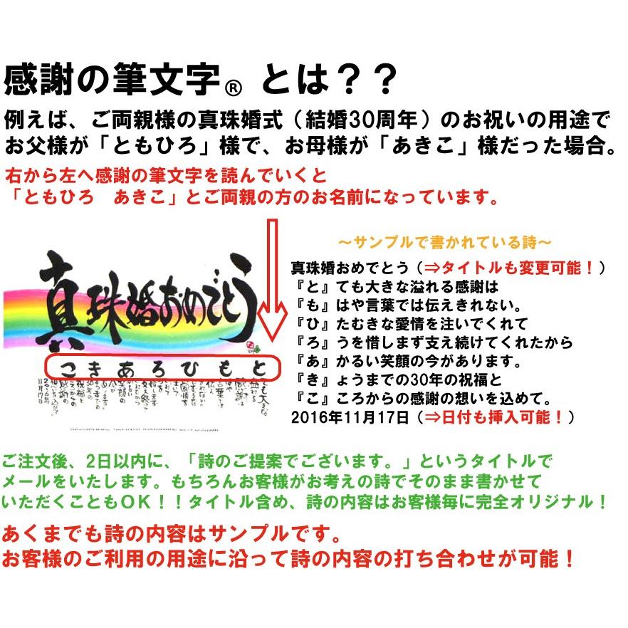 真珠婚式 両親プレゼント 30周年祝いの結婚記念日プレゼントなら感謝の筆文字 Shinnzyukonnshikiryoushin 感謝の筆文字 公式yahoo ショップ 通販 Yahoo ショッピング