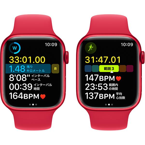 Apple Watch Series 8 GPSモデル- 41mmPRODUCTREDアルミニウムケースと 