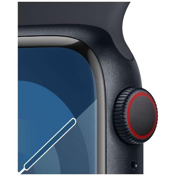 Apple Watch Series 9 GPS + Cellularモデル - 41mmミッドナイトアルミニウムケースとミッドナイトスポーツバンド - S/M MRHR3J/A｜kantanshop｜03