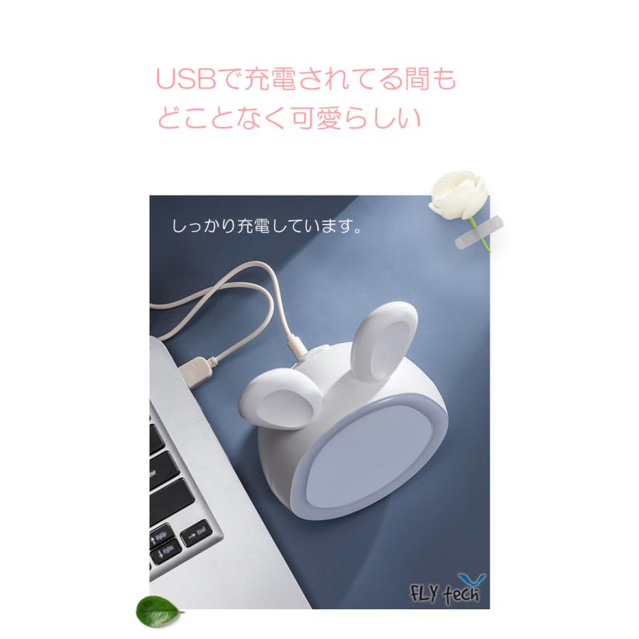 目覚まし時計 かわいい うさぎ 白色 タッチ センサー 振動 アプリ操作 Hy0805 1 貫太郎商店ヤフー店 通販 Yahoo ショッピング