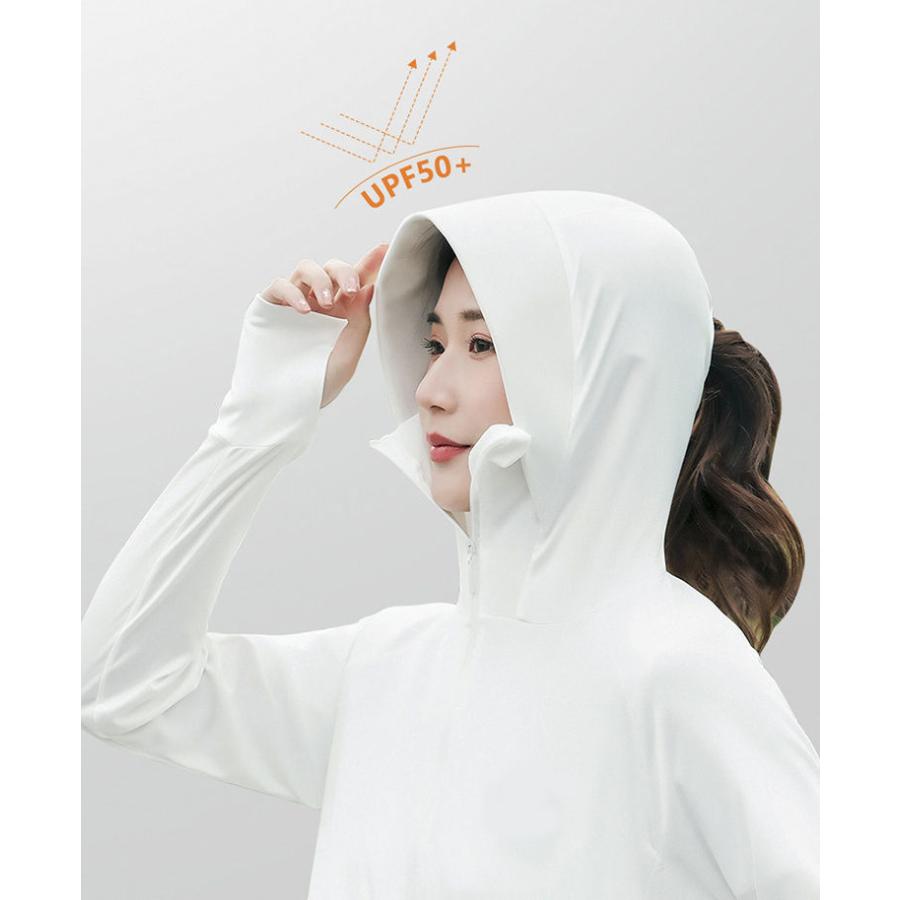 ラッシュガード トップス 白 レディース 長袖 パーカー 水着 体型カバー 紫外線対策 Hy0726 1 貫太郎商店ヤフー店 通販 Yahoo ショッピング