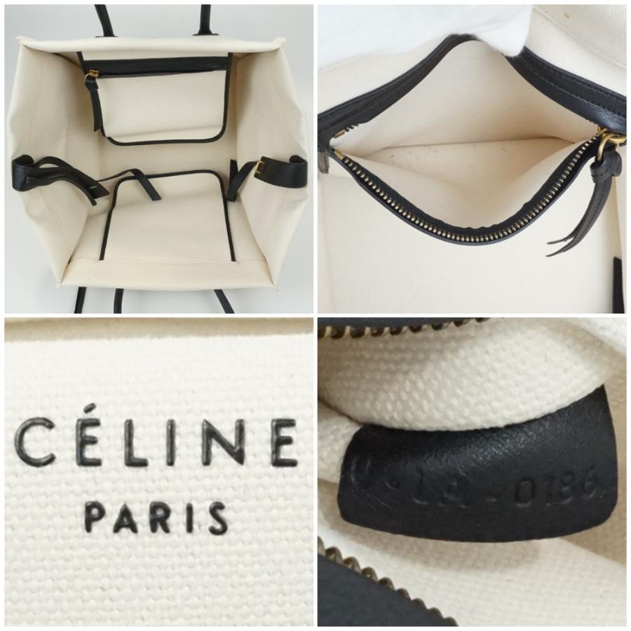 CELINE　セリーヌ　ラゲージファントム　ベージュ　ブラック　キャンバス×レザー　ハンドバッグ　トートバッグ　肩掛け　レディースバッグ　【中古】｜kanteikyoku-morioka｜05