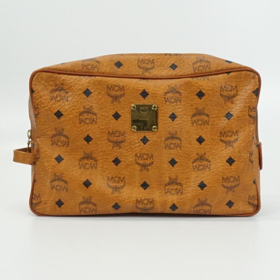 MCM MCM エムシーエム セカンドバッグ キャメル ファスナー開閉 MCM MCM エムシーエム セカンドバッグ キャメル ファスナー開閉