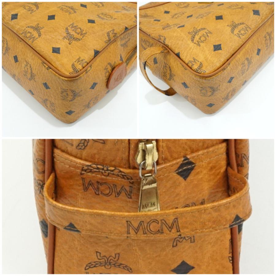 MCM　エムシーエム　セカンドバッグ　キャメル　ファスナー開閉式　ゴールド金具　メンズ　レディース　【中古】｜kanteikyoku-morioka｜04