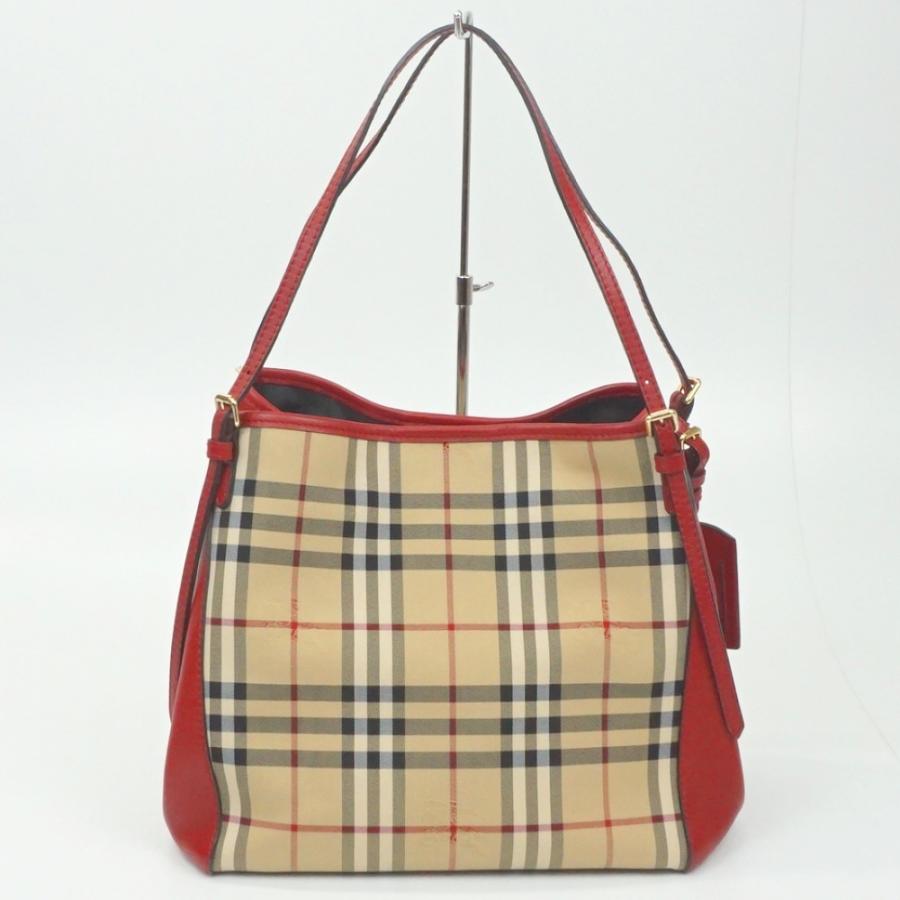美品 BURBERRY GOLF チェック柄 ベスト レッド/ベージュ バーバリーBURBERRY GOLF フリースリバーシブルノースリーブ
