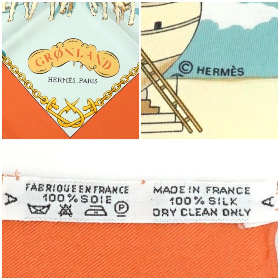 HERMES HERMES エルメス カレ90 GRONLAND スカーフ シルク100 HERMES HERMES エルメス カレ90 GRONLAND スカーフ シルク100