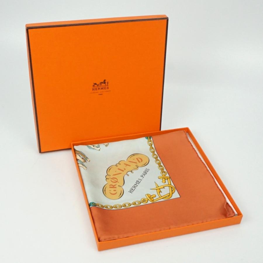 HERMES HERMES エルメス カレ90 GRONLAND スカーフ シルク100 HERMES HERMES エルメス カレ90 GRONLAND スカーフ シルク100