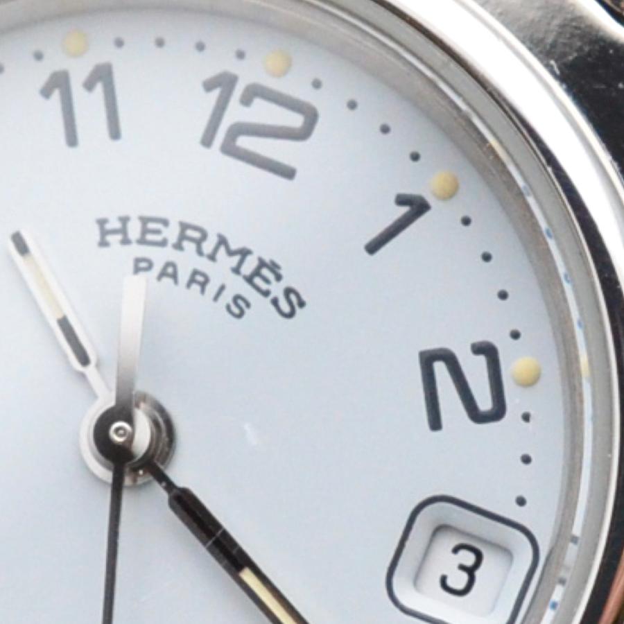 HERMES　エルメス　CL4.210　クリッパー　ホワイト/シルバー　クオーツ　ブランド腕時計　レディース腕時計　【中古】｜kanteikyoku-morioka｜06