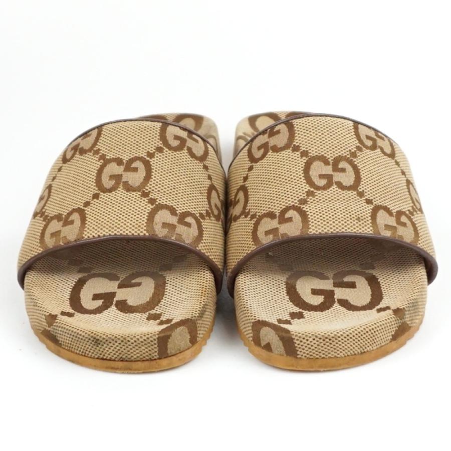 GUCCI グッチ 624695 ジャンボGGキャンバススライドサンダル GUCCI グッチ 624695 ジャンボGGキャンバススライドサンダル