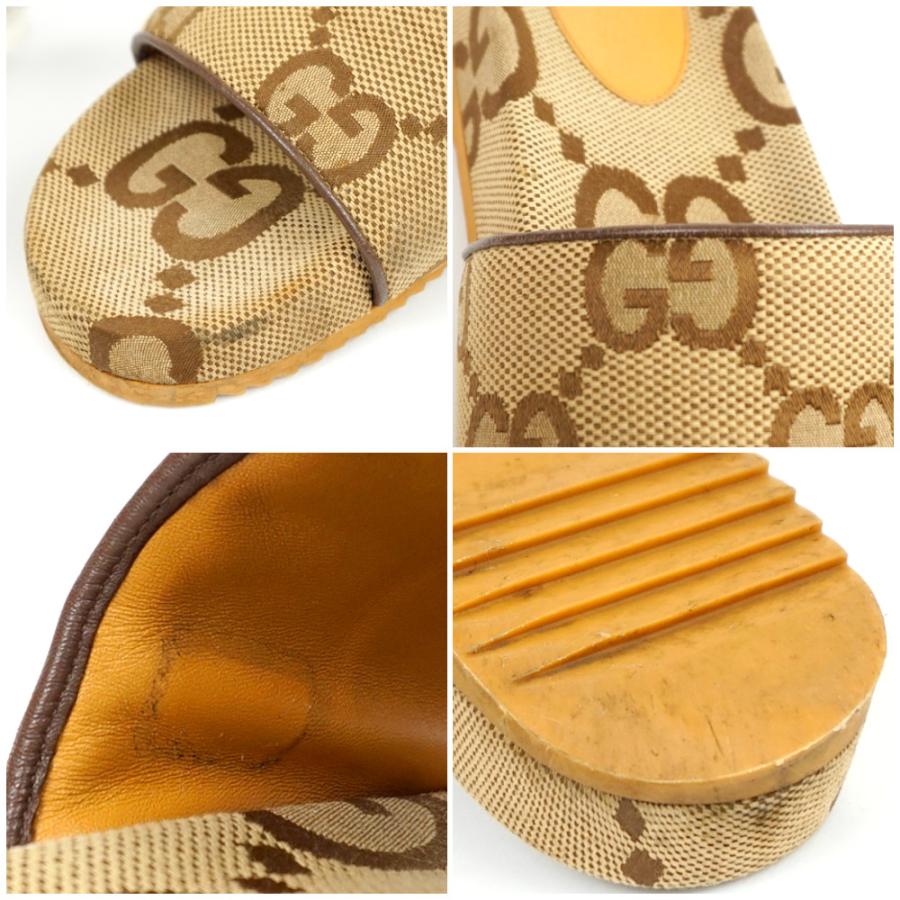 GUCCI グッチ 624695 ジャンボGGキャンバススライドサンダル GUCCI グッチ 624695 ジャンボGGキャンバススライドサンダル