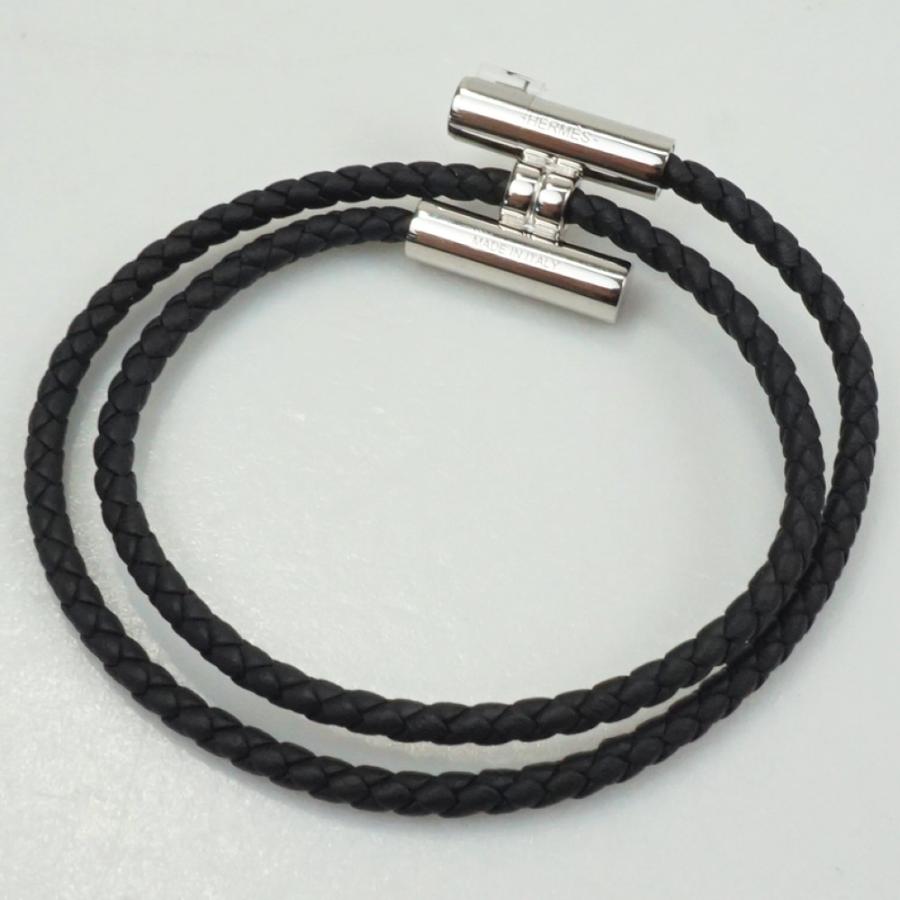 HERMES HERMES エルメス トゥルニ トレッセ レザーブレスレット HERMES HERMES エルメス トゥルニ トレッセ レザーブレスレット