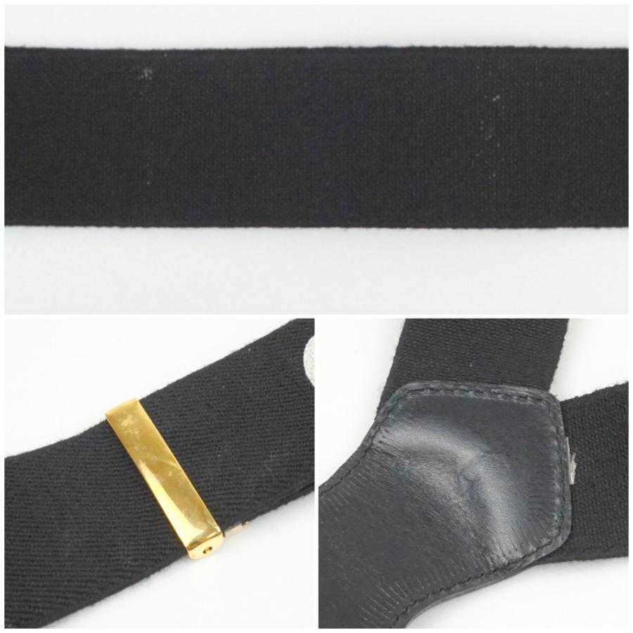 CHANEL CHANEL シャネル サスペンダー ブラック 黒 ゴールド金具 CHANEL CHANEL シャネル サスペンダー ブラック 黒 ゴールド金具