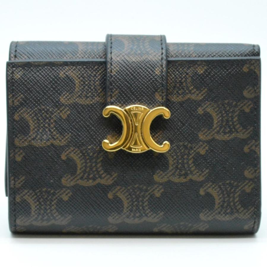 CELINE（セリーヌ） 【中古】 ファインストラップウォレット ダーク 