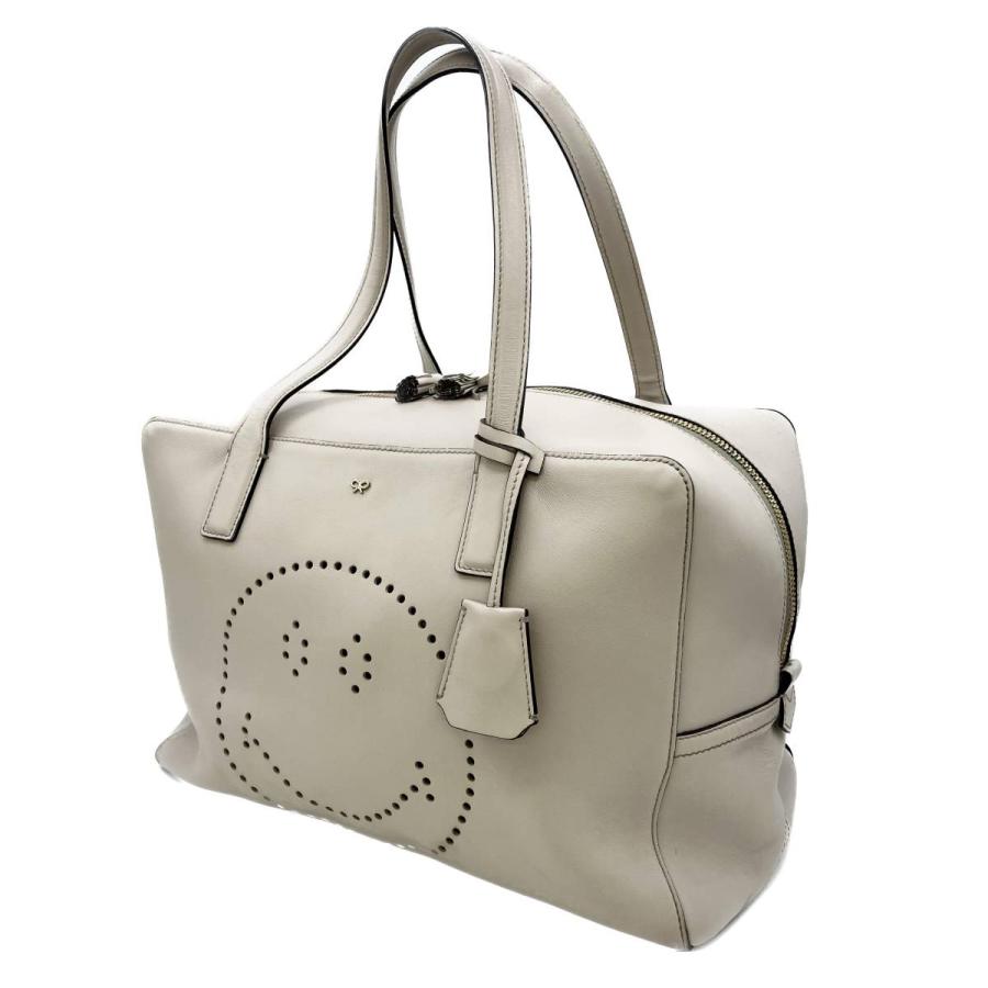 アニヤハインドマーチ ANYA HINDMARCH スマイリー レザーボストン 