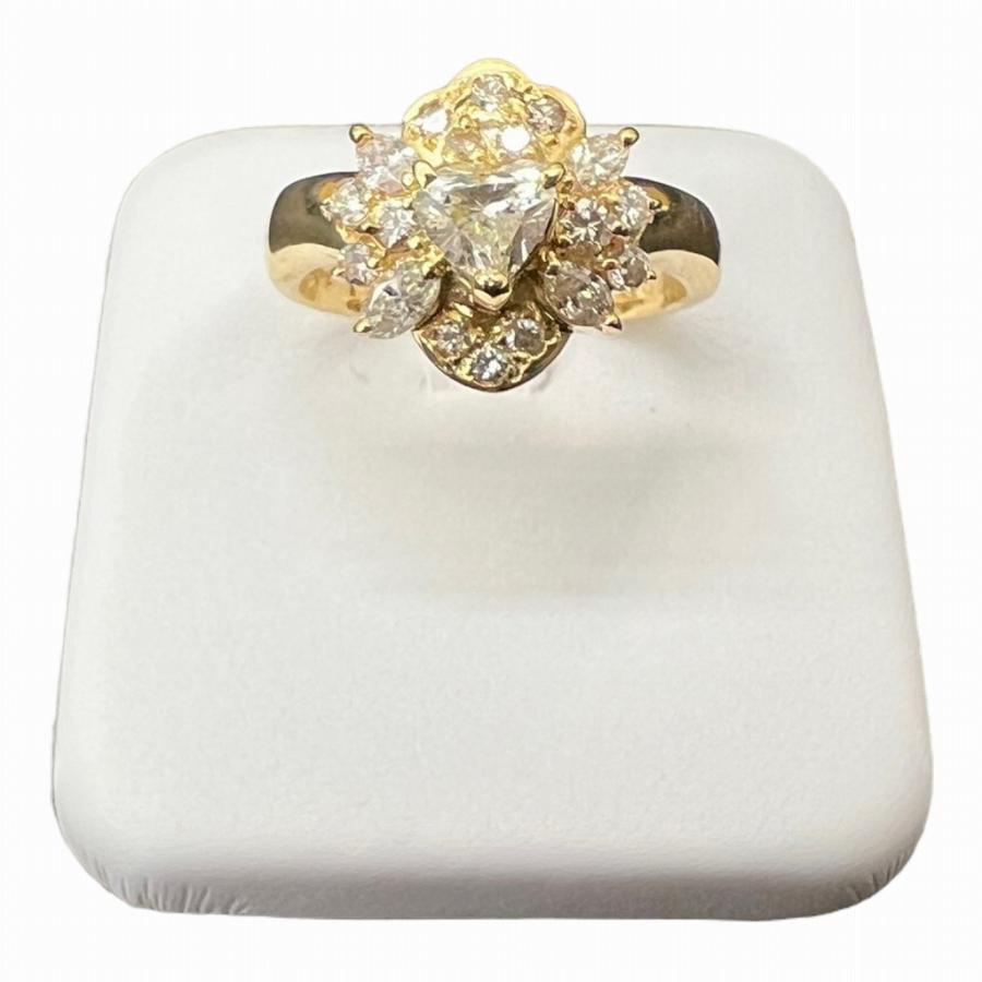 K18 D0.50ct 0.41ct リング 4.3g 11号 ゴールド ダイヤモンド 指輪 