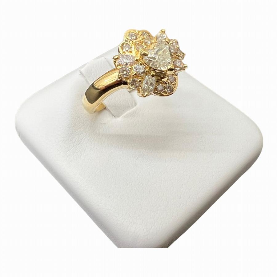 K18 D0.50ct 0.41ct リング 4.3g 11号 ゴールド ダイヤモンド 指輪 
