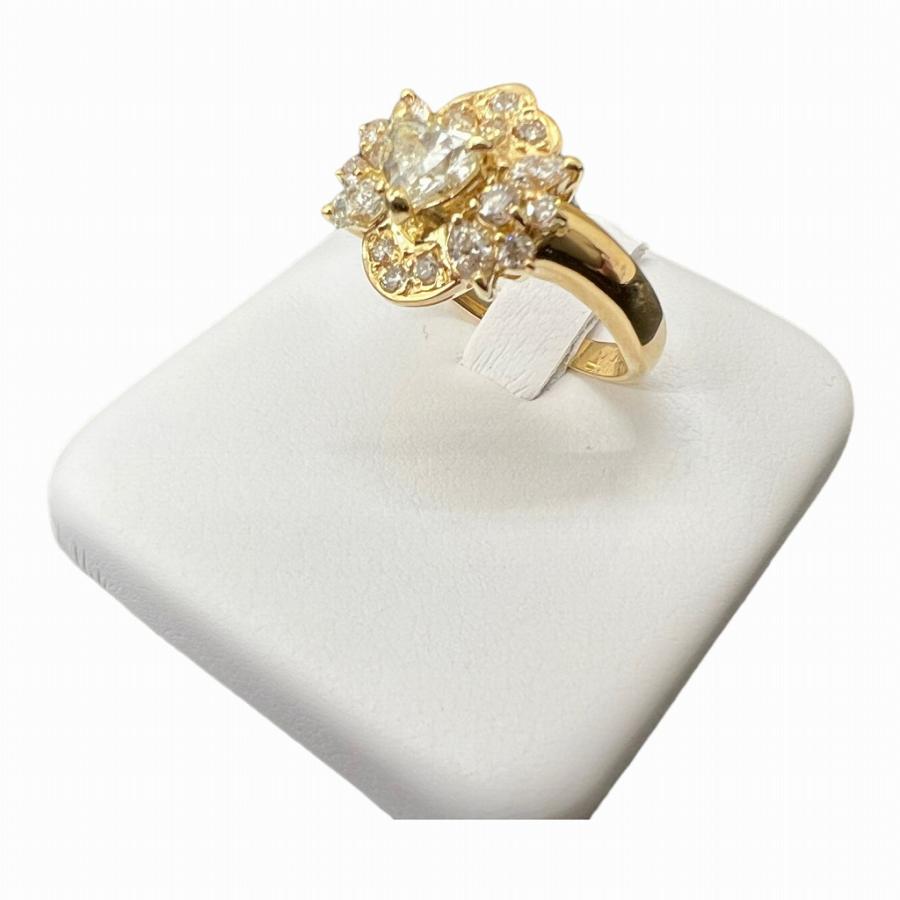 K18 D0.50ct 0.41ct リング 4.3g 11号 ゴールド ダイヤモンド 指輪 
