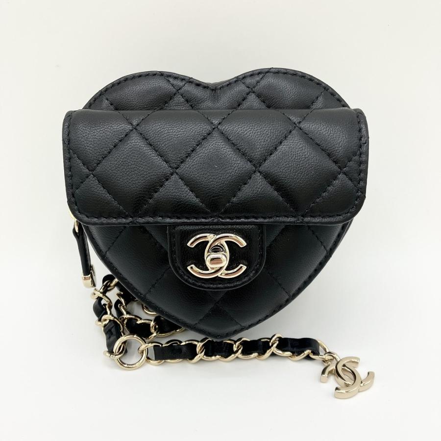 美品CHANEL マトラッセ ウエストポーチ ボディバッグ CHANEL（シャネル） 【未使用】 AP2787 ハートチェーンベルトバッグ
