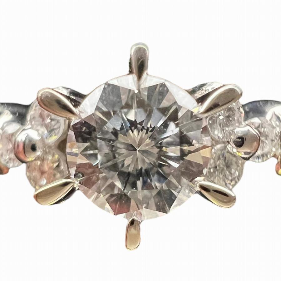 プラチナ ダイヤモンド リング pt900 D0.253ct/0.08ct 3.4g 9号 指輪 