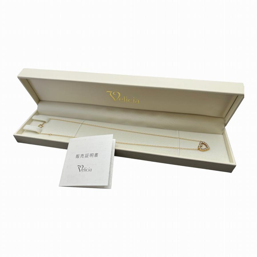 Velicia ヴェリシア ゴールド ダイヤモンド ハート ネックレス K18 D0 