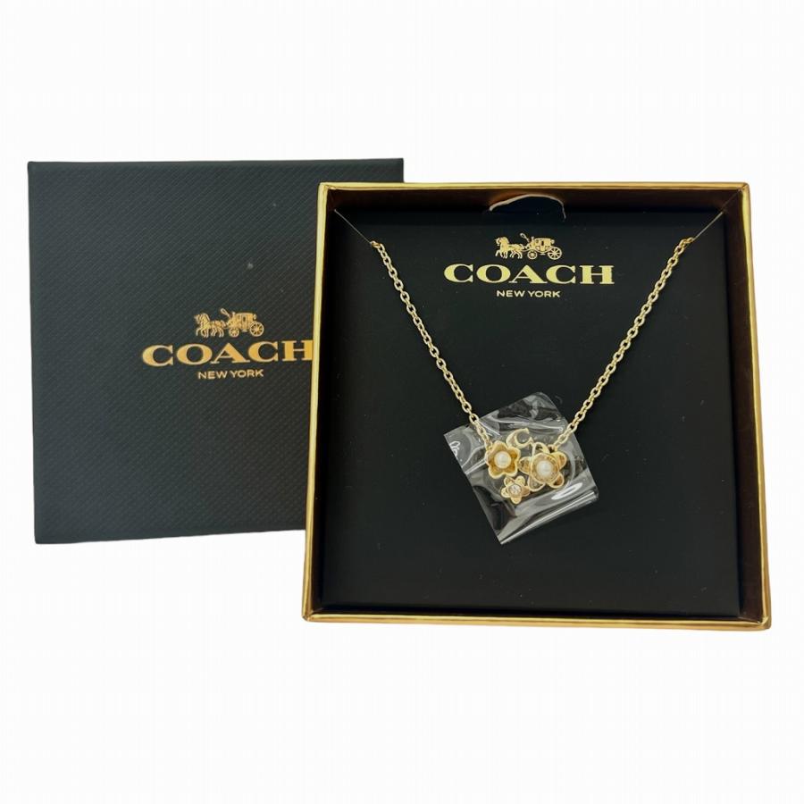 COACH コーチ F27168 フラワーネックレス ゴールド アクセサリー 