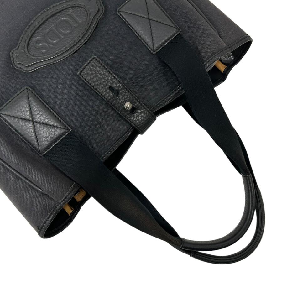 TOD'S TOD'S トッズ キャンバストートバッグ ネイビー系 TOD'S TOD'S トッズ キャンバストートバッグ ネイビー系