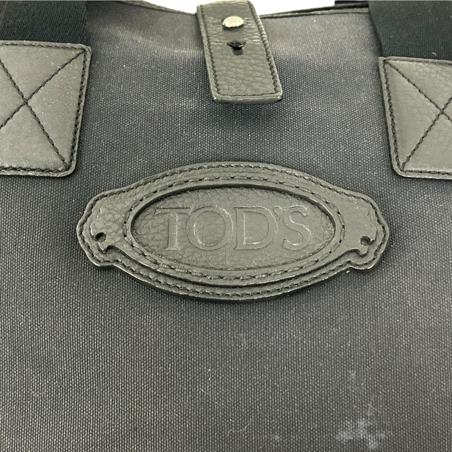 TOD'S TOD'S トッズ キャンバストートバッグ ネイビー系 TOD'S TOD'S トッズ キャンバストートバッグ ネイビー系