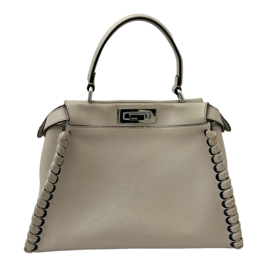 FENDIフェンディ 8BN290 ピーカブーレギュラー 2WAY ショルダーバッグ ハンドバッグ バッグ カバン ブランド グレー FENDI（フェンディ） 8BN290 ピーカブー ショルダーバッグ