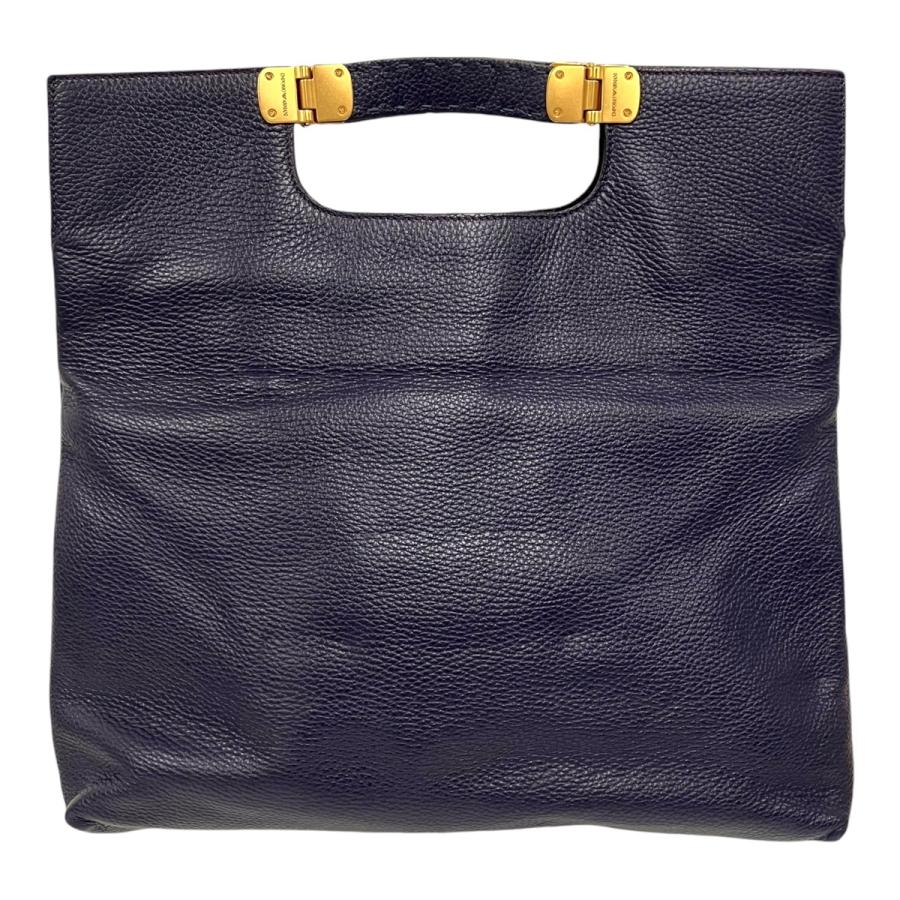 EMPORIO ARMANI エンポリオアルマーニ レザーハンドバッグ パープル系 