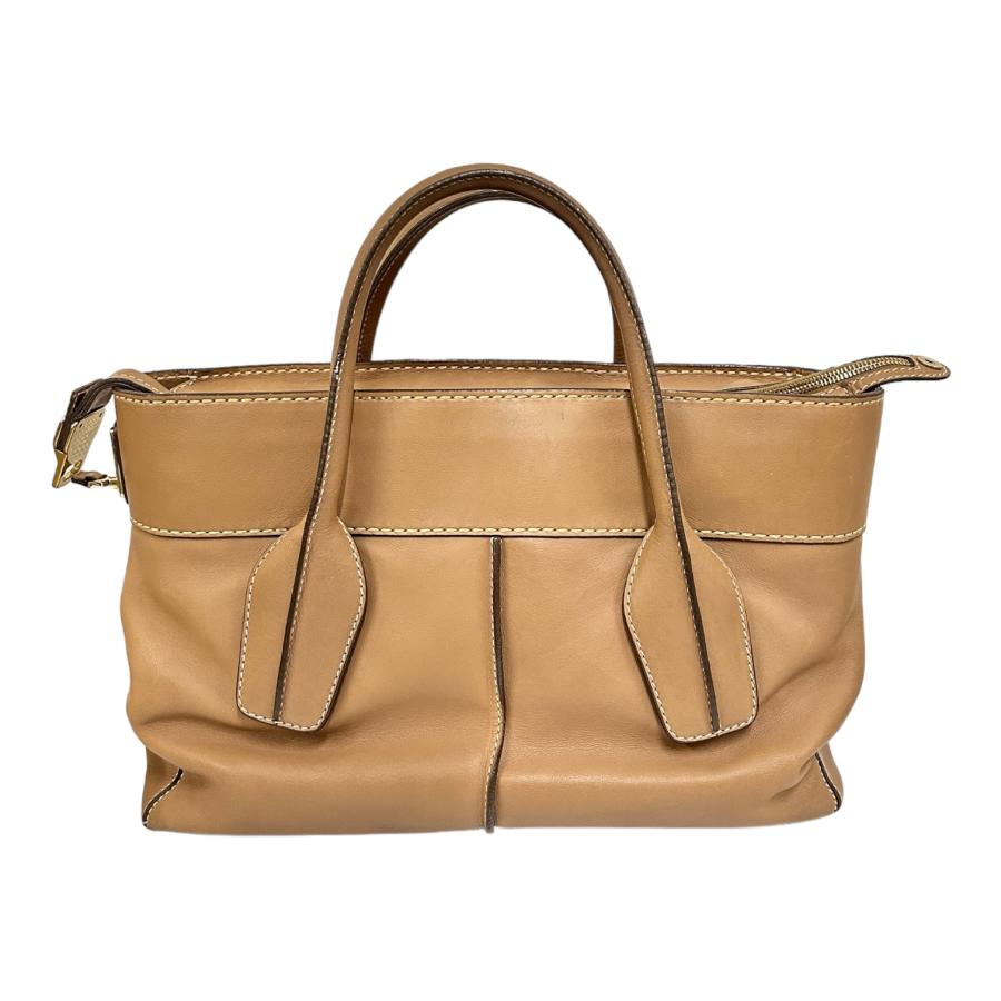 美品 トッズ TOD'S 2way Dバッグ  ショルダーバッグ ベージュ TOD'S（トッズ） TOD'S 2WAY ハンドバッグ Dバッグ ショルダーバッグ