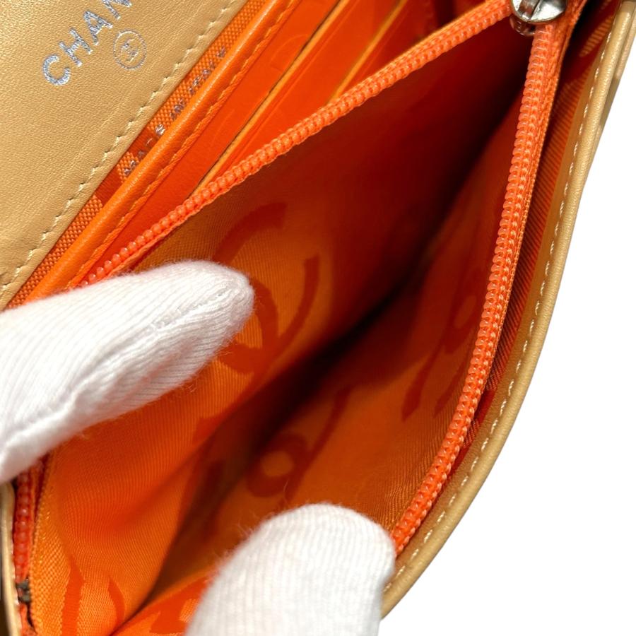 CAMBON CHANEL シャネル A26722 カンボン二つ折り財布 イエロー CAMBON CHANEL シャネル A26722 カンボン二つ折り財布 イエロー