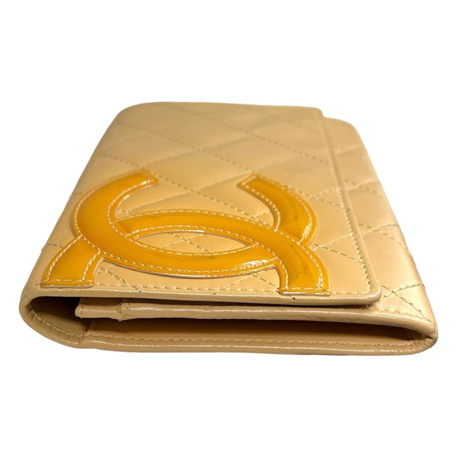 CAMBON CHANEL シャネル A26722 カンボン二つ折り財布 イエロー CAMBON CHANEL シャネル A26722 カンボン二つ折り財布 イエロー