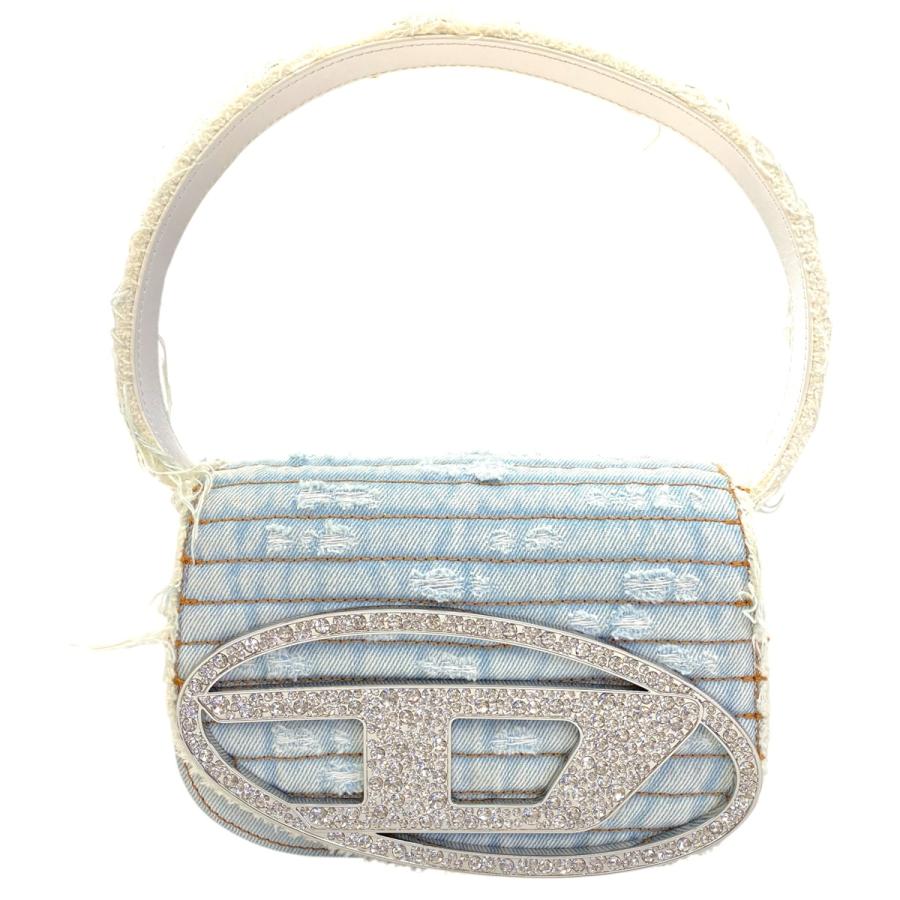 DIESEL（ディーゼル） 1DR デニムハンドバッグ ラインストーン ライト