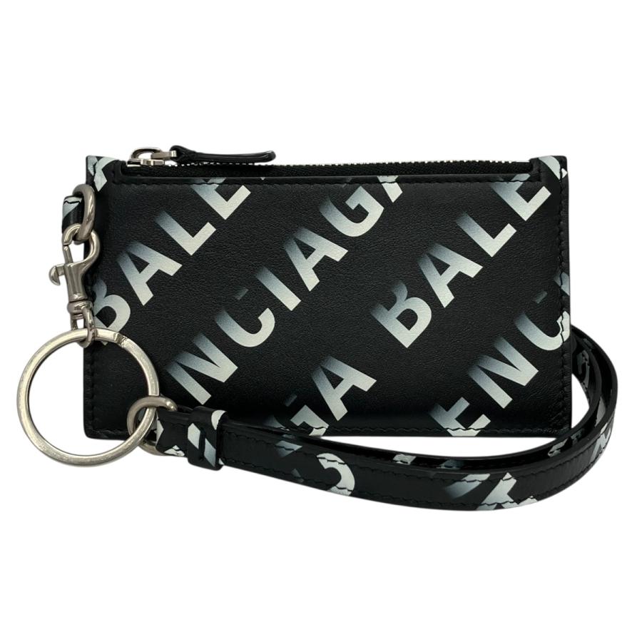 【中古】バレンシアガ フラグメントケース ケース ロゴ 594548 黒 ブラック メンズ レディース BALENCIAGA（バレンシアガ） 594548 フラグメントケース パスケース