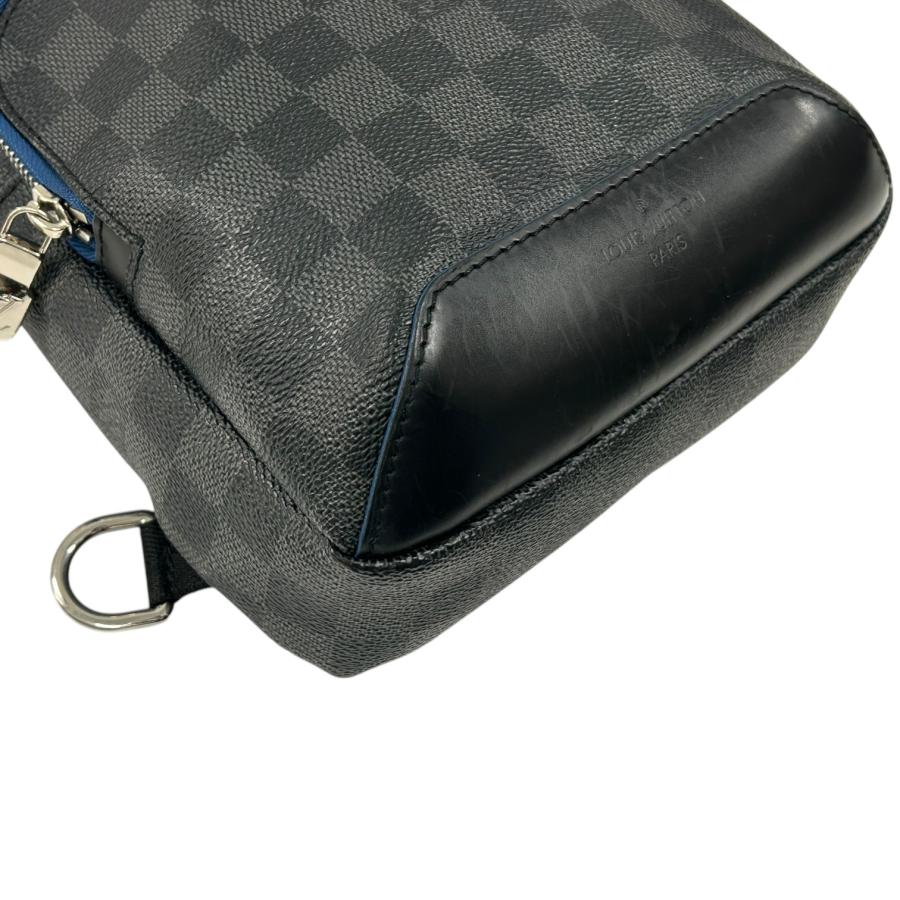 LOUIS VUITTON ルイヴィトン N40008 ダミエグラフィット アヴェニュースリングバッグ ボディバッグ ワンショルダー グレー ブラック メンズ レザー【中古】_3