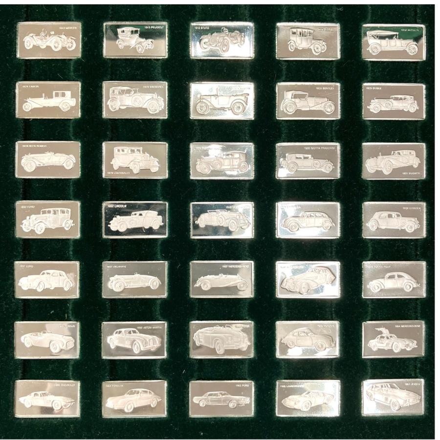 フランクリンミント社製 偉大なる自動車100種 純銀製ミニチュアコレクション 偉大なる自動車100種」純銀製ミニチュア・コレクション フランクリン