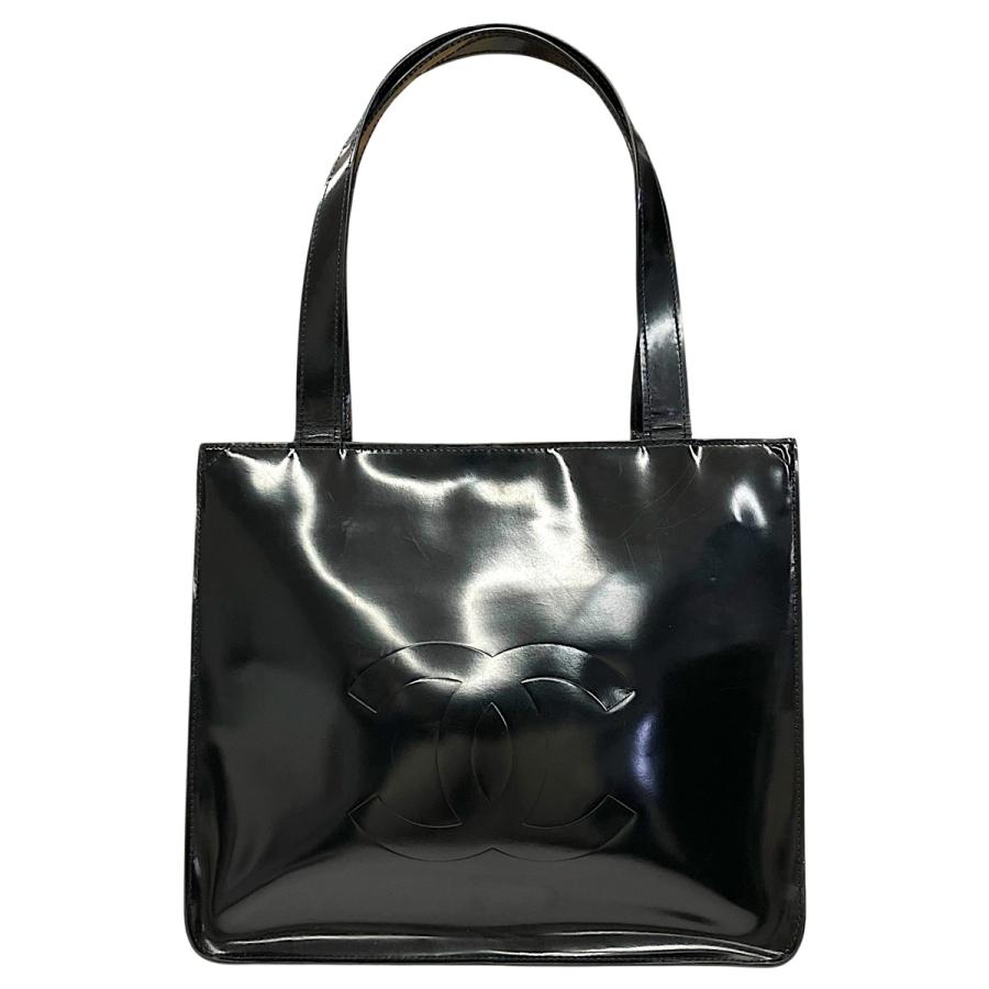 CHANEL（シャネル） エナメルショルダーバッグ トートバッグ ロゴ ココ