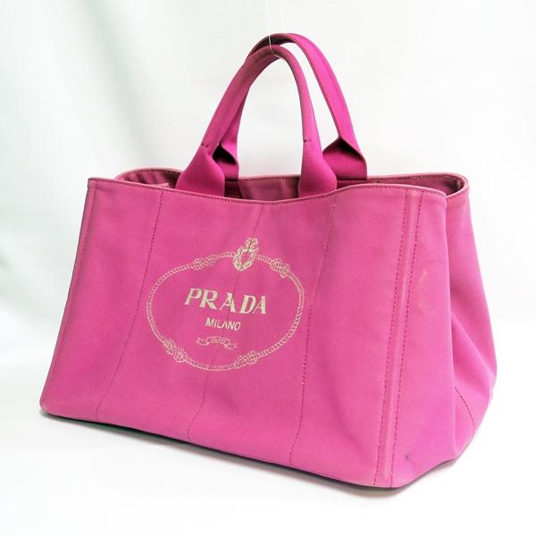 代引不可 PRADA プラダ BN1872 カナパ トートバッグ ピンク【送料無料】【質屋かんてい局横浜港南店】品 used AB