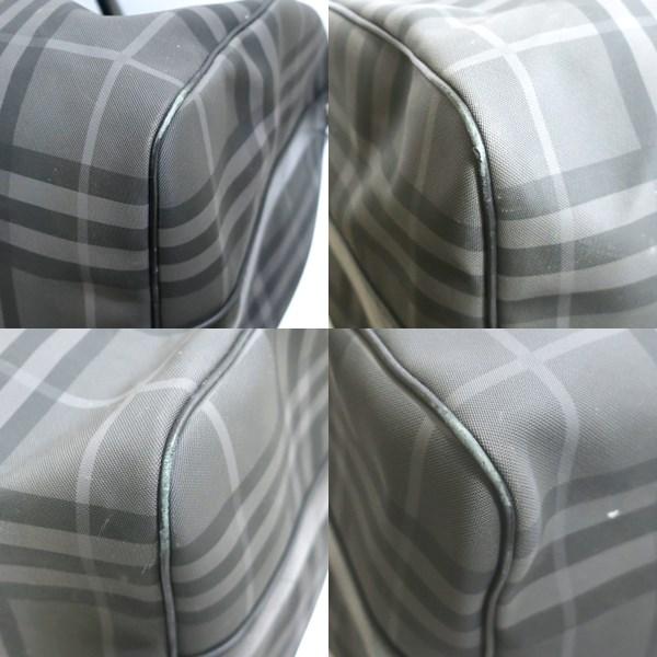 BURBERRY バーバリー チェック柄 2WAY ボストンバッグ グレー BURBERRY バーバリー チェック柄 2WAY ボストンバッグ グレー