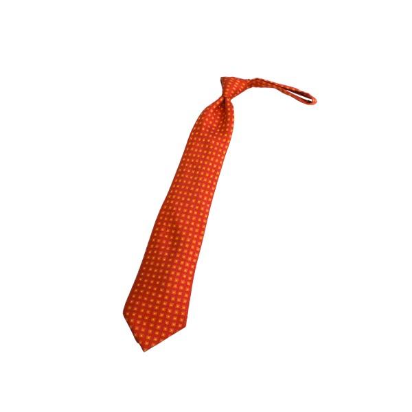 未使用級 エルメス HERMES ネクタイ シルク100% オレンジ系 総柄 HERMES エルメス 総柄 シルク 100% ネクタイ オレンジ系 【送料無料