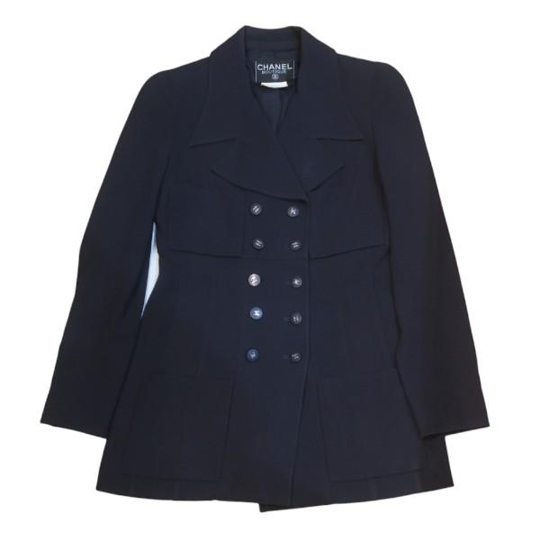 CHANEL シャネル ヴィンテージ ココボタン ジャケット #38 ブラック 