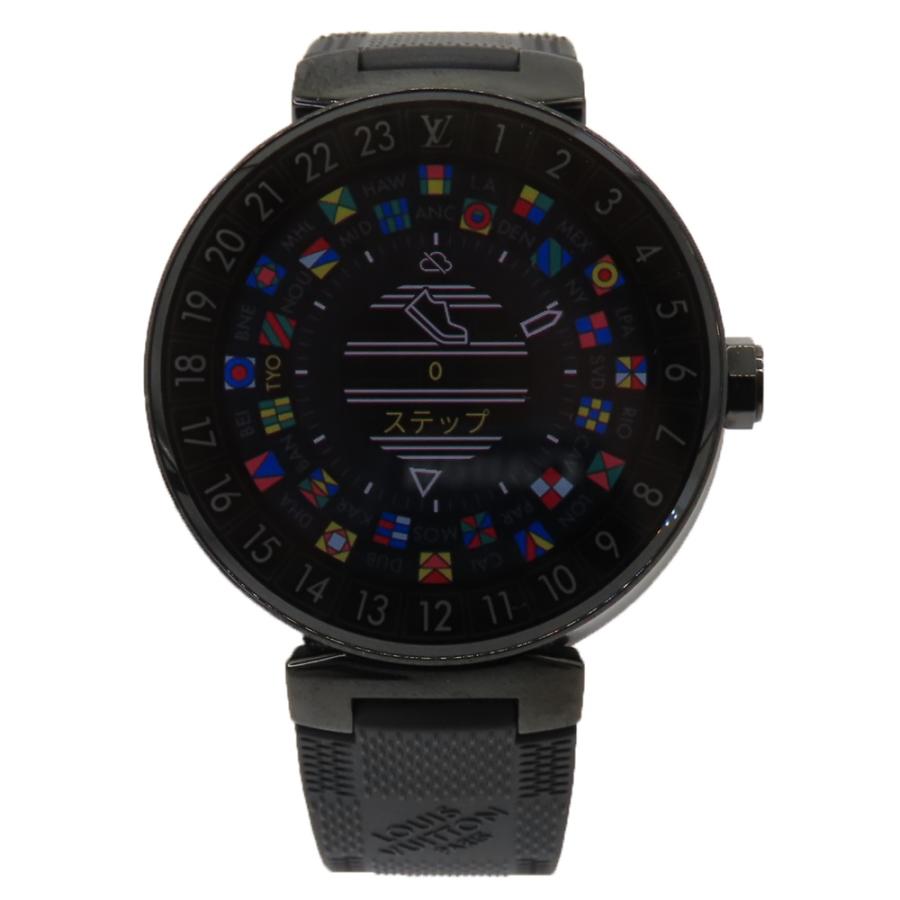 ルイヴィトン LOUIS VUITTON QA002 タンブールイホライゾン ブラック 