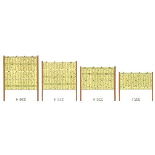 竹垣　diy　人工　パネル　垣根　フェンス　組立式　建仁寺　片面　連結セット　仕切り　A型　120cm　柵　樹脂　高さ