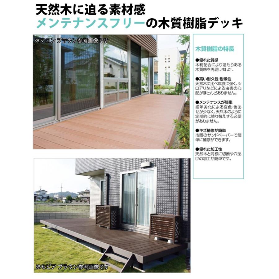 ウッドデッキ 人工木 樹脂 Diy キット 1 0間 6尺 樹脂デッキ 人工木デッキ ベランダ 1間 6尺 Mda004 エクステリア関東 外構 門扉通販 通販 Yahoo ショッピング