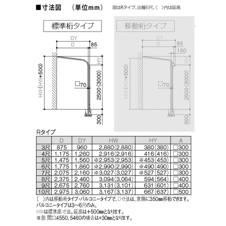 テラス屋根 DIY テラス 屋根 ベランダ 雨よけ 後付け 2間×9尺 アール 標準桁 ポリカ屋根 1階用 シンプルテラス｜kantoh-house｜05